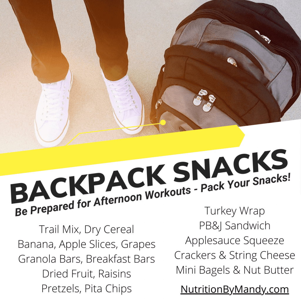 Healthy Snacks for Teenage Athletes
Backpack Snack Ideas - Be Prepared for Afternoon Workouts by Packing Snacks to Take With You