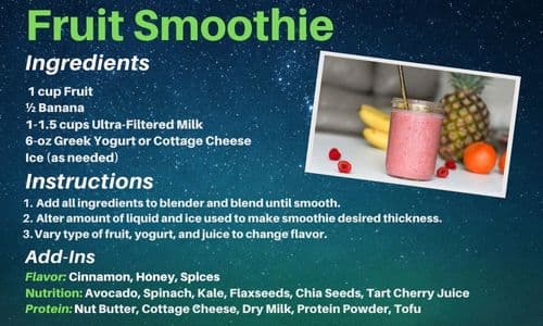 Fruit Smoothie Evening Snack Idea 