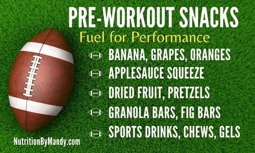 Pre Workout Snacks Football Players