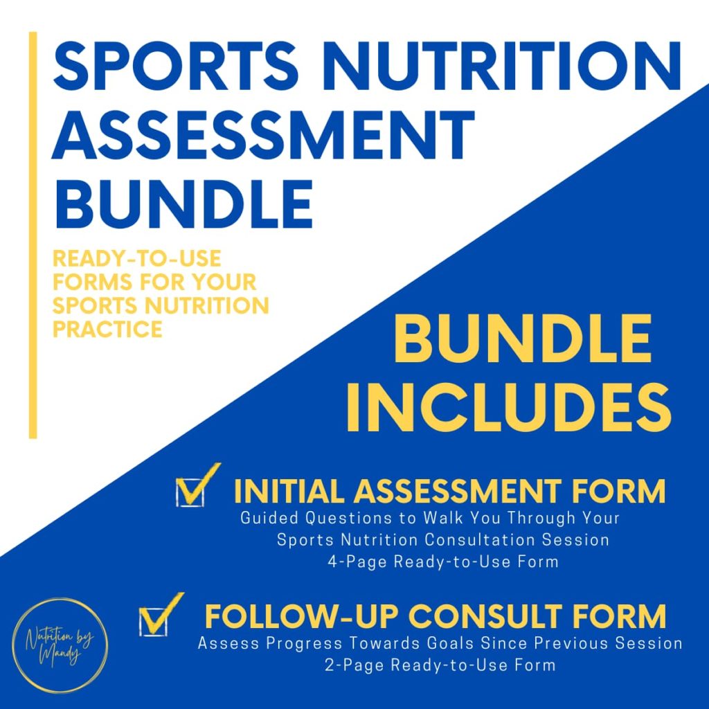 Sports Nutrition Assessment Forms
