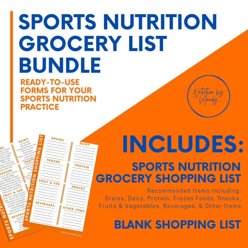 Sports Nutrition Grocery List