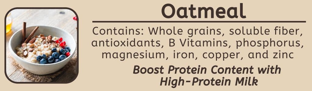 Oatmeal Make with High-Protein Milk