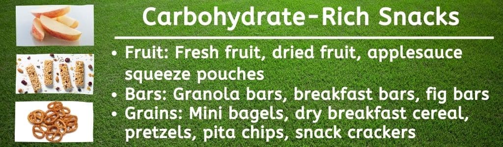 Carbohydrate Rich Golf Snacks 