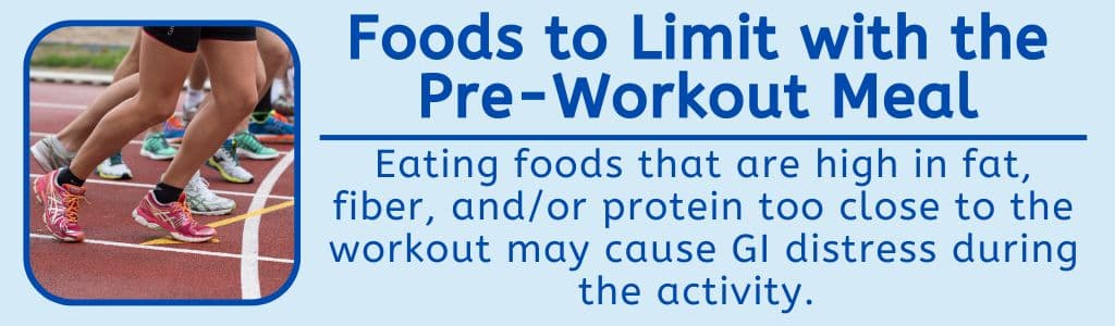Foods to Limit with the Vegan Pre Workout Meal 