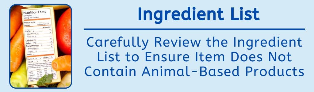 Vegan Ingredient List