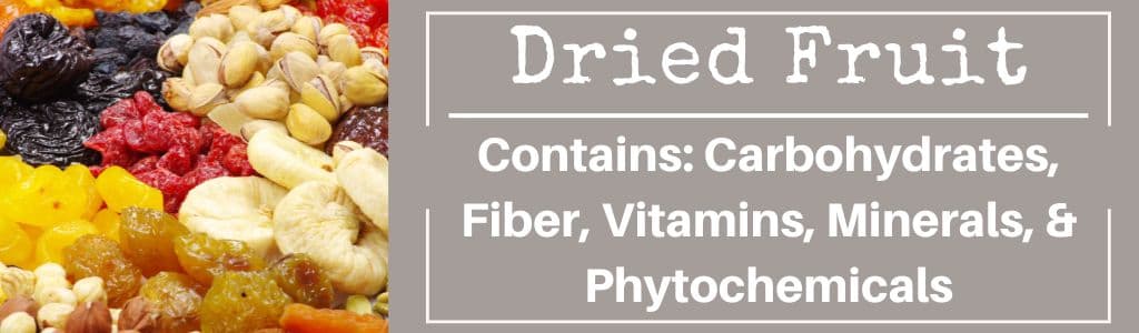 Dried Fruit Contains Carbohydrates, Fiber, Vitamins, Minerals, Phytochemicals