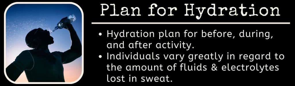 Plan for Hydration