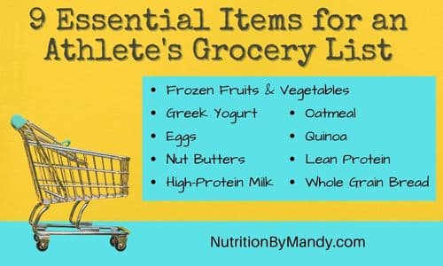 9 Items Athlete's Grocery List
