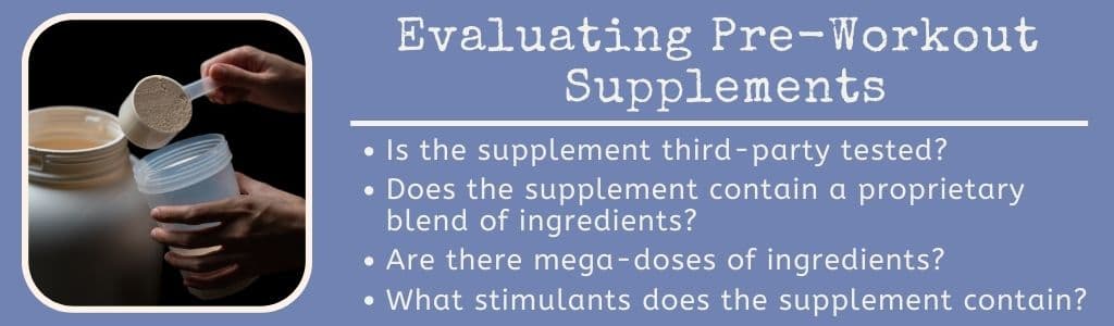 Evaluating Pre Workout Supplements 