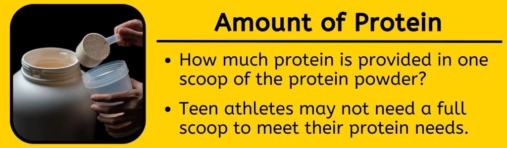Evaluate the Amount of Protein in the Protein Powder for Teens
