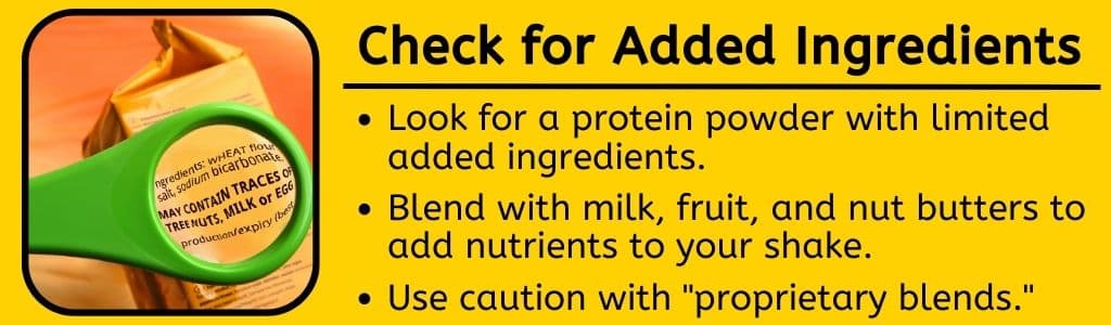 Check for Added Ingredients in the Protein Powder