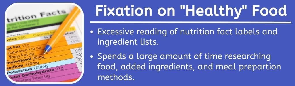 Warning Sign of Orthorexia Fixation on Healthy Food 