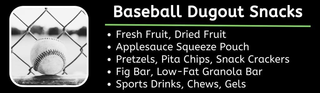 Baseball Dugout Snacks