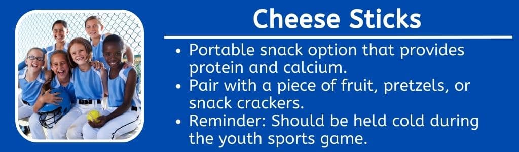 Cheese Sticks Portable Snack for Youth Sports