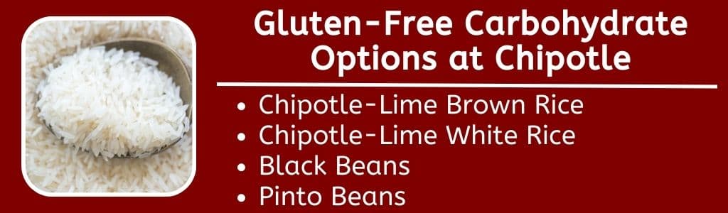 Gluten Free Carbohydrate Options at Chipotle 