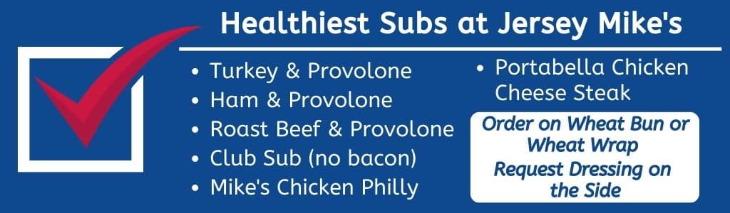 Healthiest Subs at Jersey Mikes 