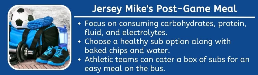 Jersey Mikes Post Game Meal 