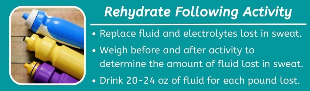 Rehydrate Following Activity 