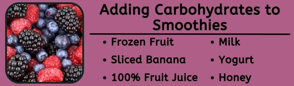Adding Carbohydrates to Smoothies 