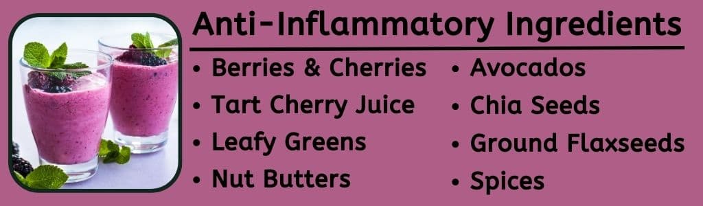 Ingrédients anti-inflammatoires du smoothie 