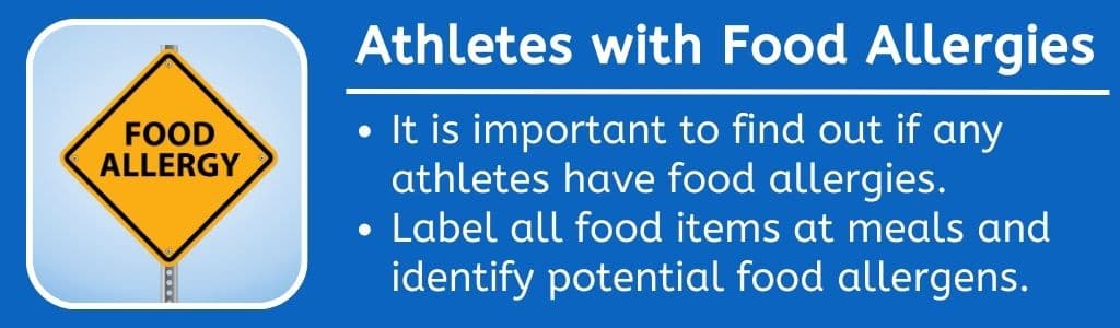 Athlete food allergies