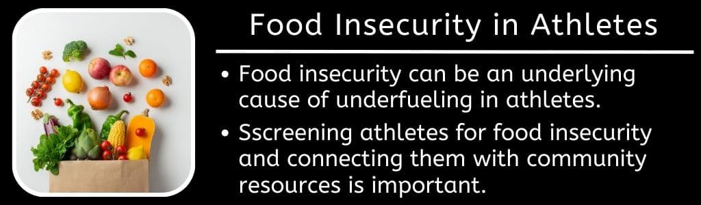 Insécurité alimentaire chez les athlètes