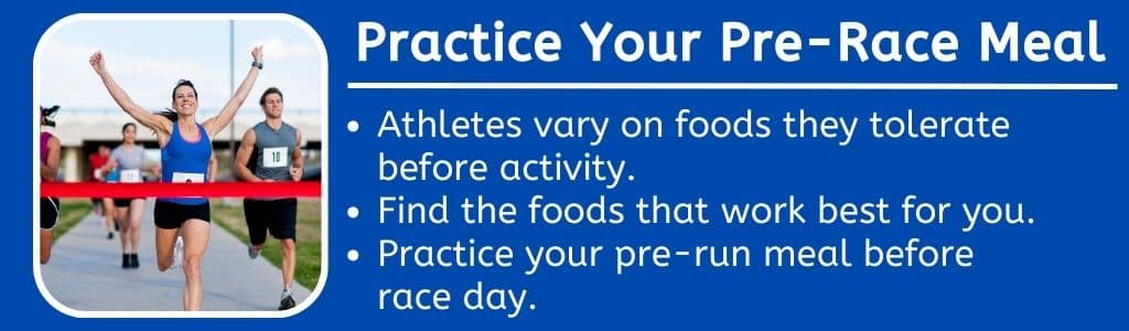 Practice Your Pre-Race Meal 