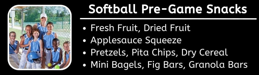 Softball Pre-Game Snack Ideas