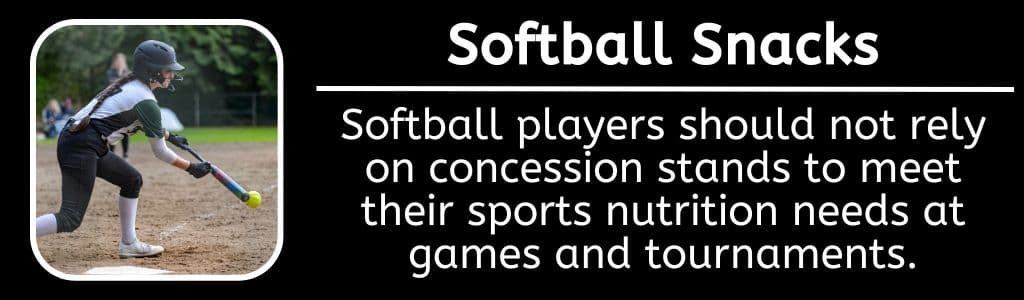 Softball Snacks - Plan Ahead for Games and Tournaments