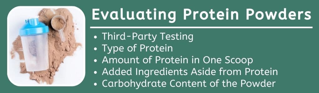 Évaluation des poudres de protéines 