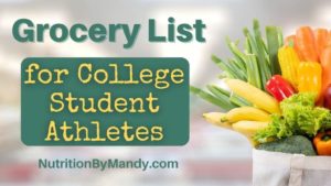 Grocery List for College Student Athletes