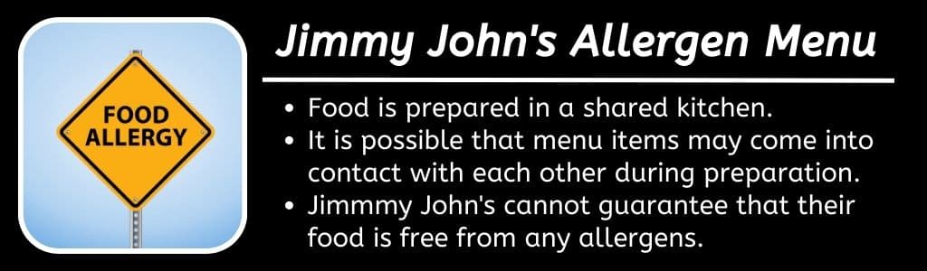 Jimmy Johns Allergen Menu 