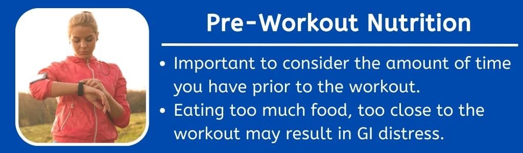 Pre Workout Nutrition Timing
