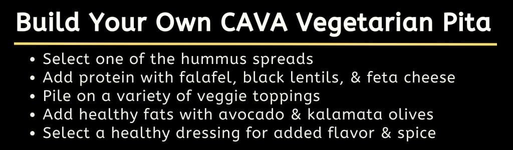CAVA Vegetarian Pita 