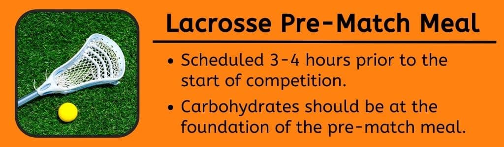 Lacrosse Nutrition Pre-Match Meal 