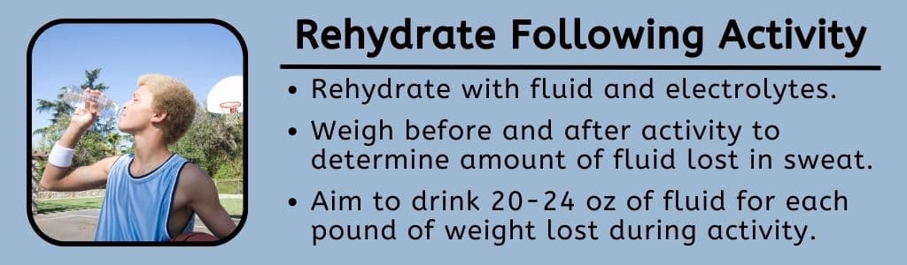 Rehydrate Following Activity