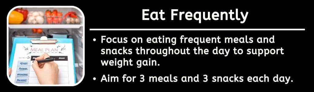 Eat frequently to Support Weight Gain for Athletes