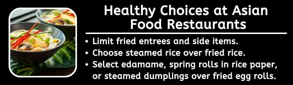 Healthy Choices at Asian Food Restaurants 
