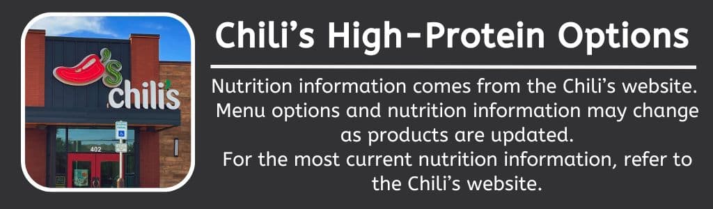 Chili's High Protein Options 