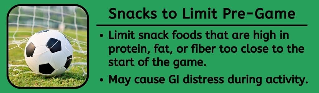 Snacks to Limit Before a Soccer Game