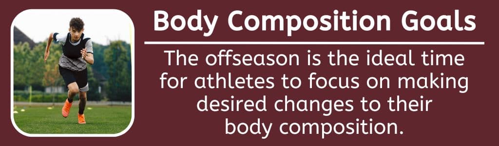 The offseason is the ideal time for athletes to focus on making changes to their body composition.
