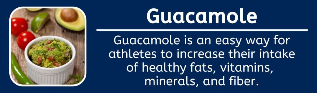 Guacamole Healthy Food Substitution for Athletes