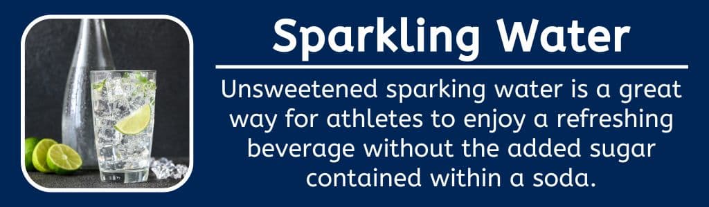 Sparkling Water Healthy Beverage Substitution for Athletes