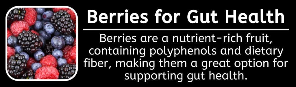 Berries Gut Friendly Foods: Berries are a nutrient-rich fruit, containing polyphenols and dietary fiber, making them a great option for supporting gut health.