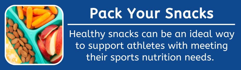 Pack Your Snacks to Eat Healthy On-the-Go: Healthy snacks can be an ideal way to support athletes with meeting their sports nutrition needs.